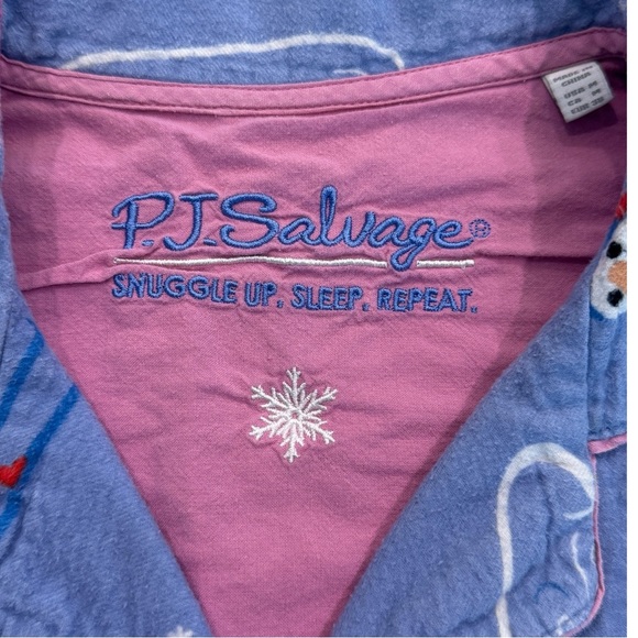 PJ Salvage Periwinkle Flamingos Flannel PJ Set - Picture 3 of 12